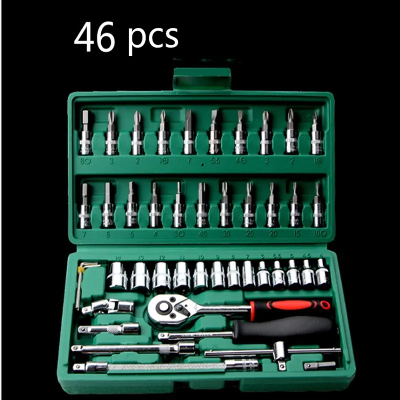 

Auto Maintenance Set Tool Socket Wrench Combination Hardware Tools Small 46 Set Wrench Combination Socket