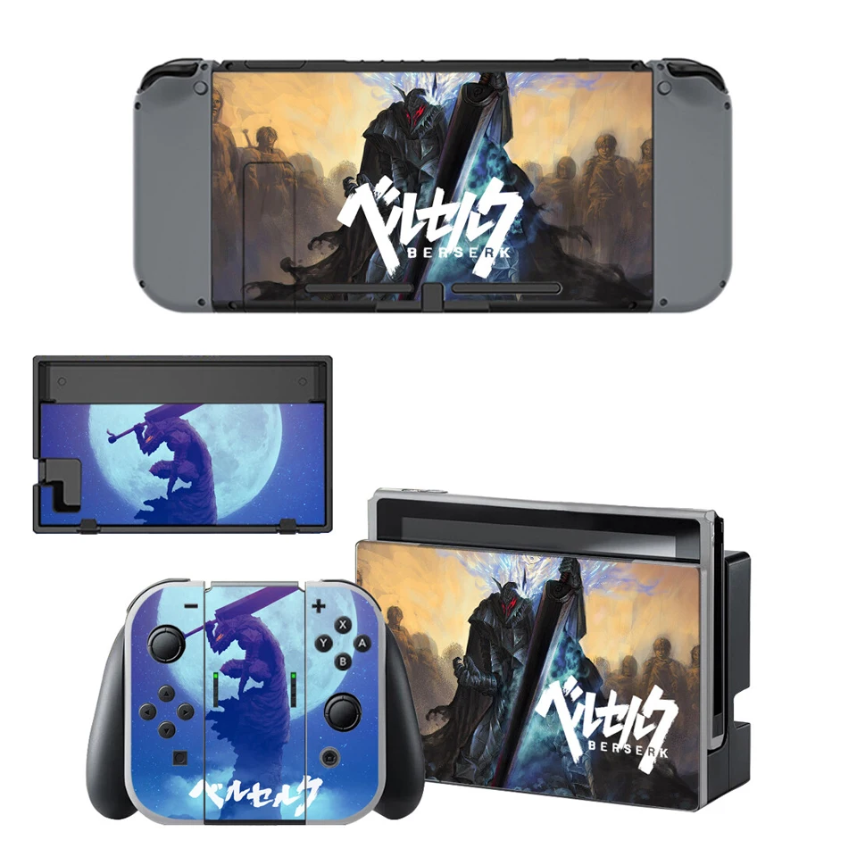 Baserk Переводные картинки kingd Switch sticker s Kit, наклейка с фланцевой пластиной для NS Switch Console& Joy-Con контроллер и док-станция