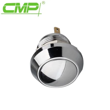 

Metal Chrome 12mm Mounted Thread Metal Momentary Push Button Switch