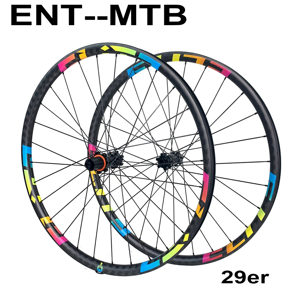 ELITEWHEELS 29er Mtb Wheels 30mm Width Bicycle Wheel Carbon Wheels Carbon Mtb Wheels 29er M11 Straight Pull Hub Carbon Wheelset