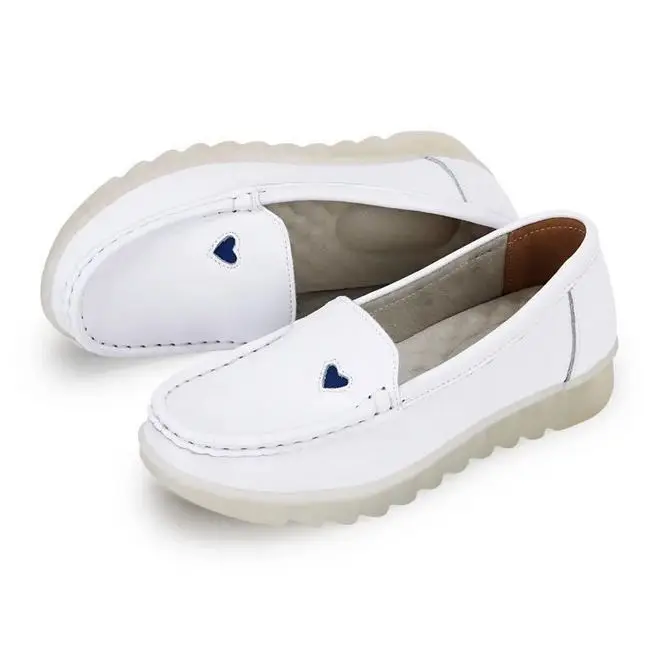 Женская обувь для беременных женщин и медсестер; женская обувь на мягкой подошве; удобная дышащая обувь белого цвета на низком каблуке для медсестер - Цвет: Прозрачный