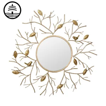 

BAO GUANG TA Creative Home Decor Wall Hanging Decorative Mirror European Three-dimensional Iron Sofa Background Wall Mural A2122