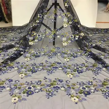 

african french lace fabric with sequin nigerian lace fabrics african lace fabric 5yards tull lace african fabric PL-E172