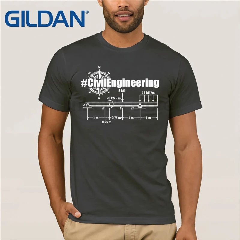 Civil Футболка Я инженер Engineering футболка Солнцезащитная одежда модная Crewneck 100%