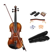 4/4 винтажная акустическая скрипка/скрипка, ручная работа, чехол, бант, канифоль, чистящая ткань и пояс для начинающих