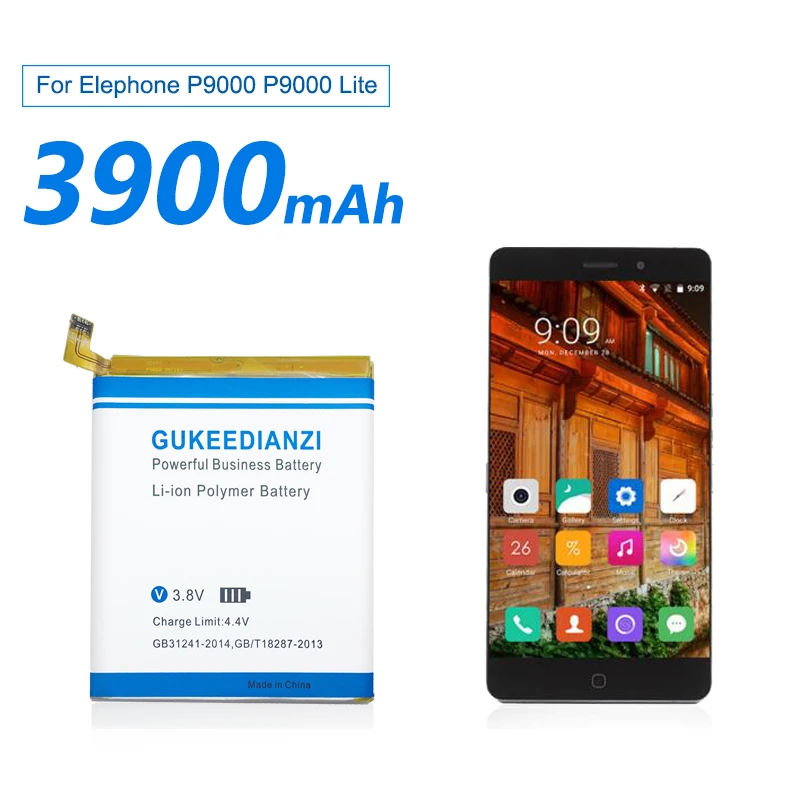 GUKEEDIANZI P9000 батарея мобильного телефона 3900 мАч для Elephone P9000/P9000 Lite Новые стабильные сменные батареи