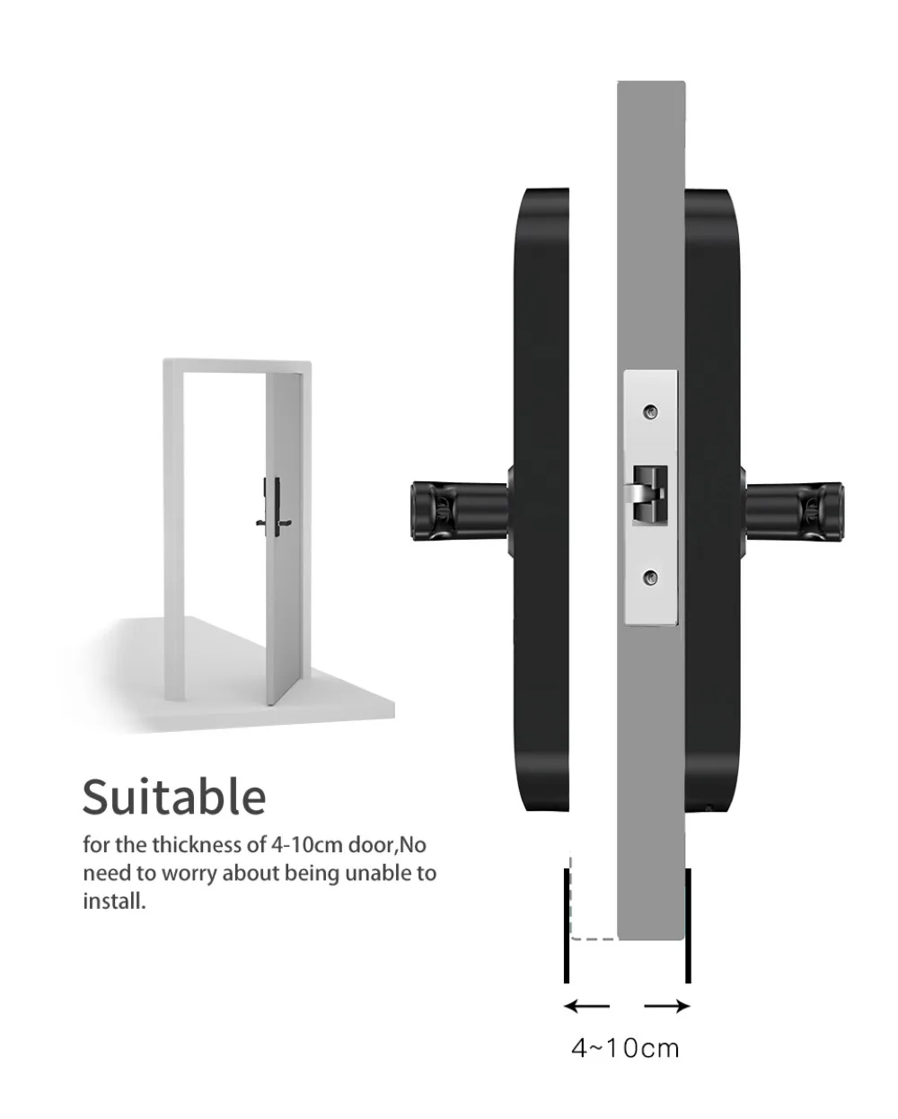 Yi-LOCK Смарт безопасности биометрический Электронный Отпечаток пальца/rfid/ключ/Пароль/приложение дистанционный дверной замок с 5052 врезной