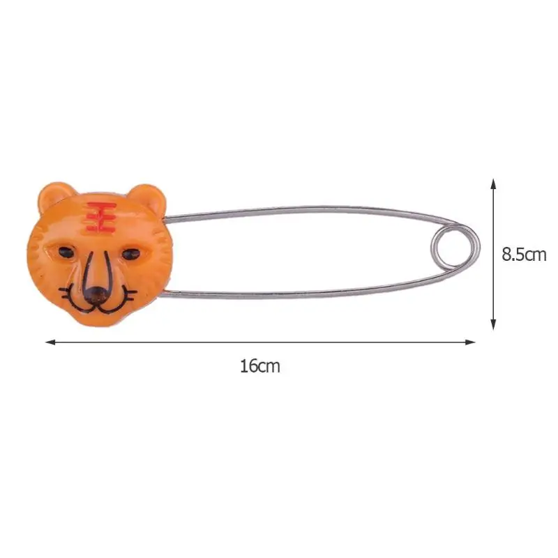 4/6pcs Plastic Head Safety Pins Infant Kids Cloth Nappy Locking Buckles Baby Care Shower Diaper clips candy color Brooch Holder