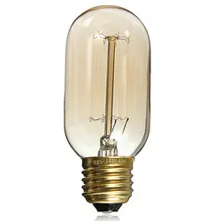 Винтаж лампочка Эдисона свет E27 T45 40 Вт Античная лампа накаливания подвесные лампы Вольфрам лампы накаливания бар домашнего декора