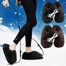 Надежный холодный рельеф мягкий домашний подарок электрическая практичная грелка для ног нагретая тапочка нагревательная обувь USB зимняя подушка для сиденья портативная