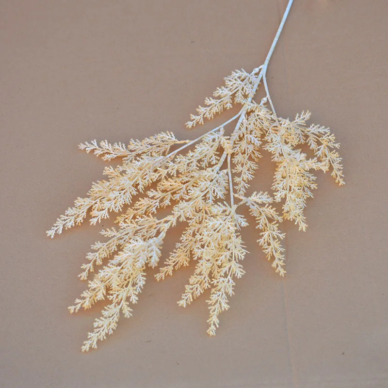 JAROWN Champagne Wedding DIY Flower Material Artificial Plant Leaves Maple Leaf Eucalyptus Fern Grass Home Decoration (8)