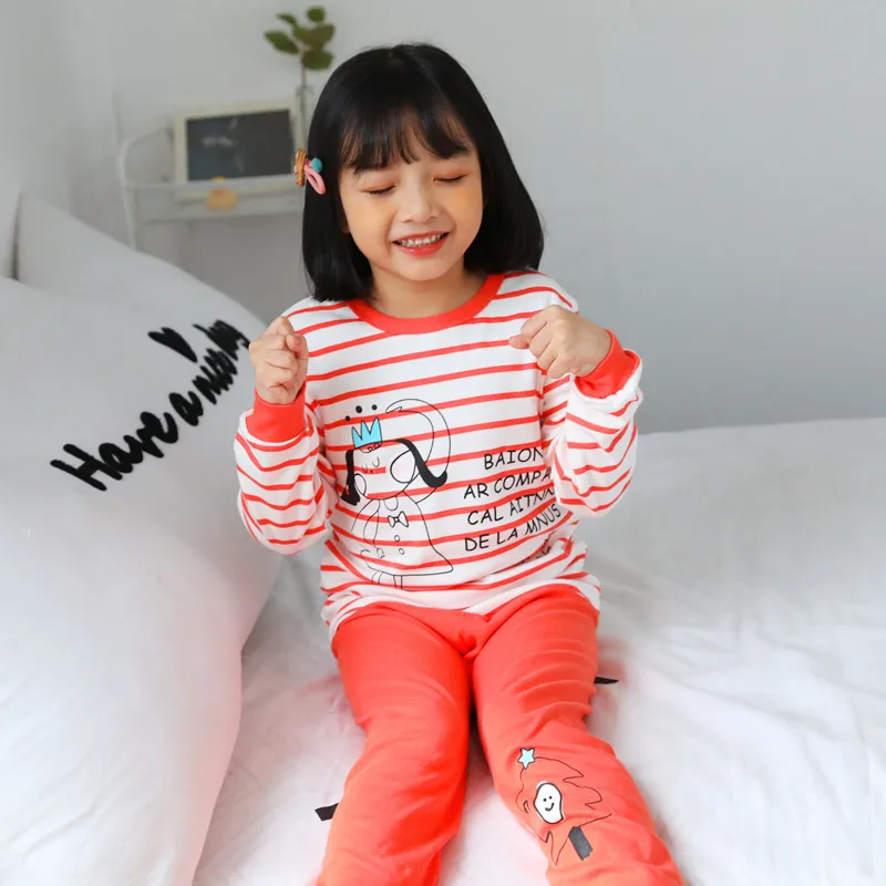 New Cartoon Pajamas For Big Boys Girls Long Sleeves Children Pyjamas Kids Sleepwear Clothing Pant Sets 2pcs Baby Enfant Pijamas - Цвет: YL-19