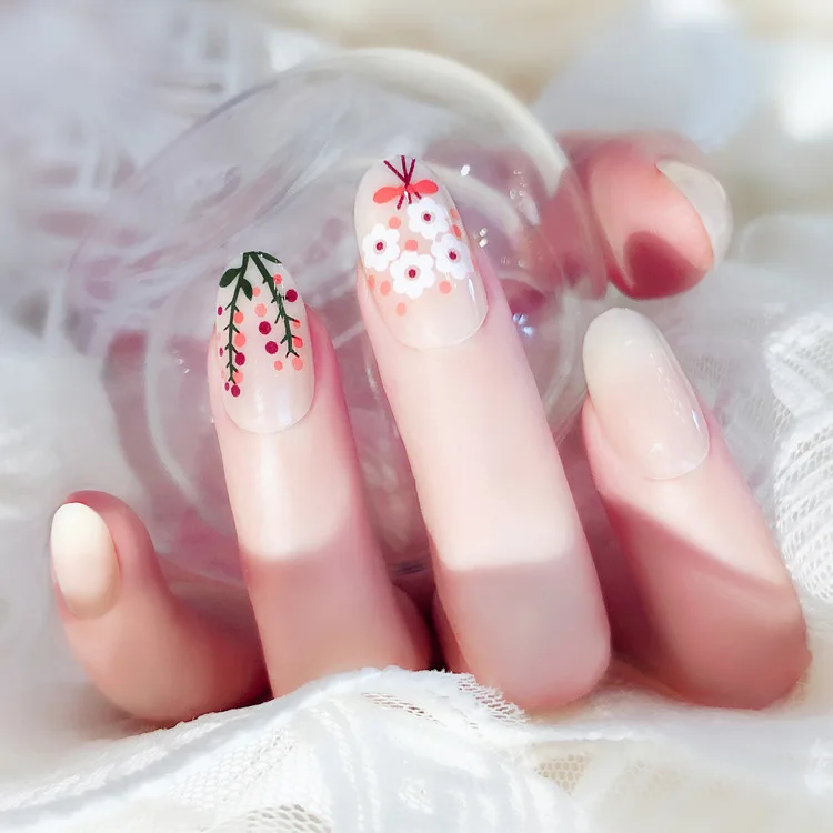 Manicure Finished Product Nail Patch Fake Nails Finished Product Manicure Patch Nail PCs Gum-Wear a Z22