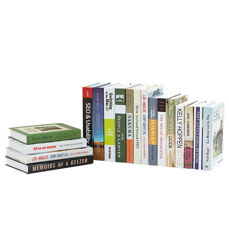 Поддельные книги моделирование книги украшения современный простой английский реквизит книжные украшения творческий мягкий книжный ящик магазин при фабрике