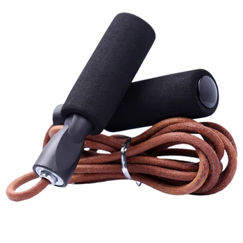 

Jump Rope PU Leather Fitness Equipment Aerobic Exercise Bearing Free Non Slip Handle Boxing Adjustable Length Adult