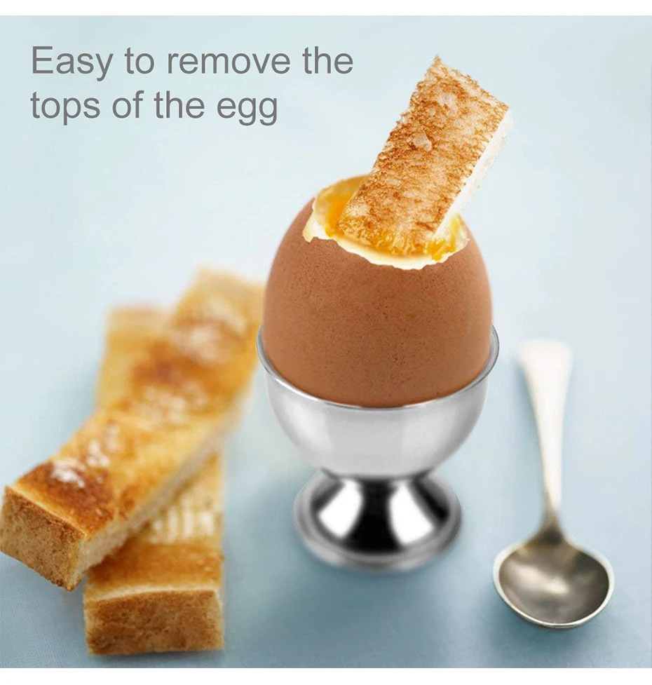 Aihogard Stainless Steel Soft Boiled Egg Cups Holder Tabletop Cup Stand Kitchen Breakfast Cooking Tool |