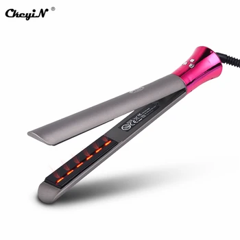 

Infrared Hair Straightener with Adjusted Temperature 2 In 1 Hair Styling Tool Hair Straighening Curling Wand Flat Plate Iron 45