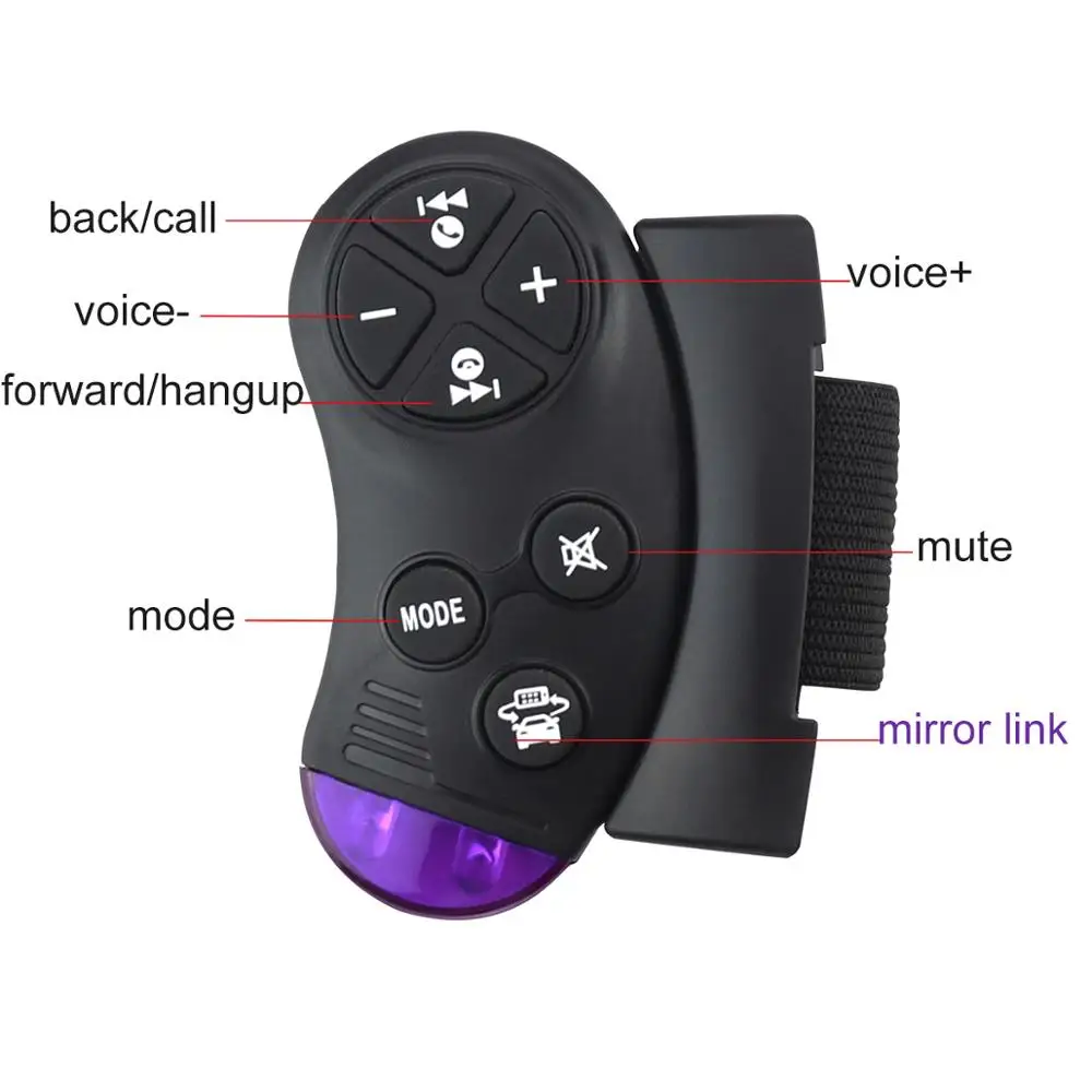 

Steering Wheel Remote Control Button Key Suitable for Universal Car Radio Car Multimedia MP5 Car Player 7010B 7018B 4022D 4019B