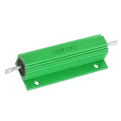 Зеленый Алюминиевый резистор с проволочной обмоткой 100W 10K Ohm