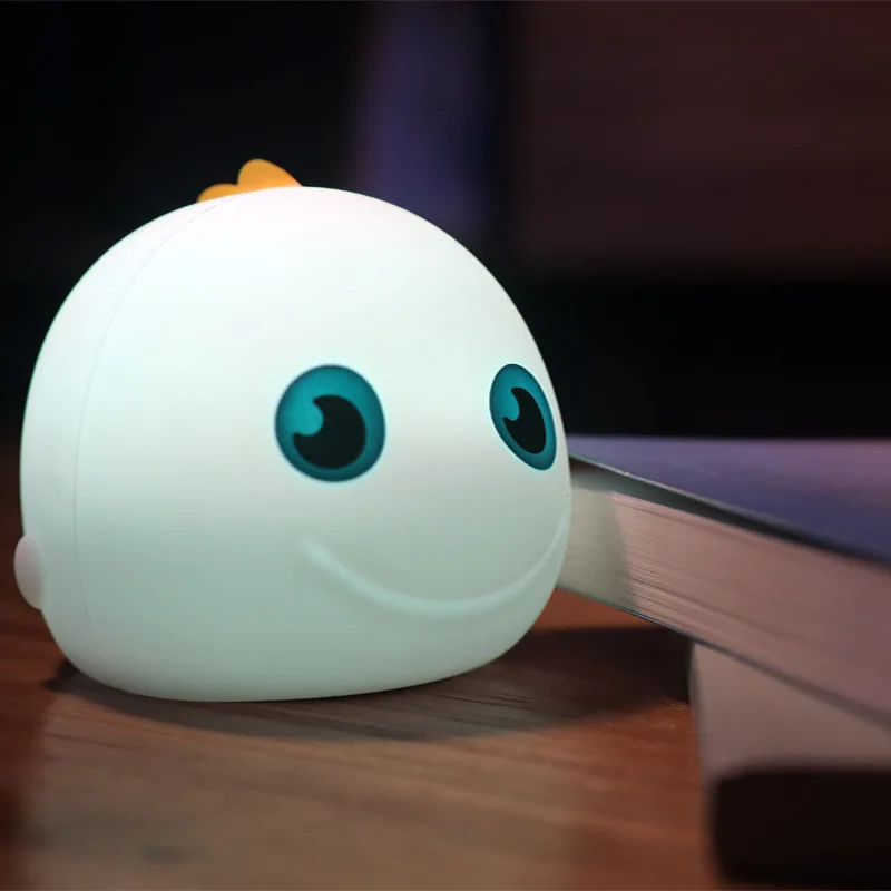 

Cross Border Colorful Sea Fish Silicone Night Lamp USB Rechargeable Night Light Creative Dreamy Bedroom Bedside Table Lamp on Be