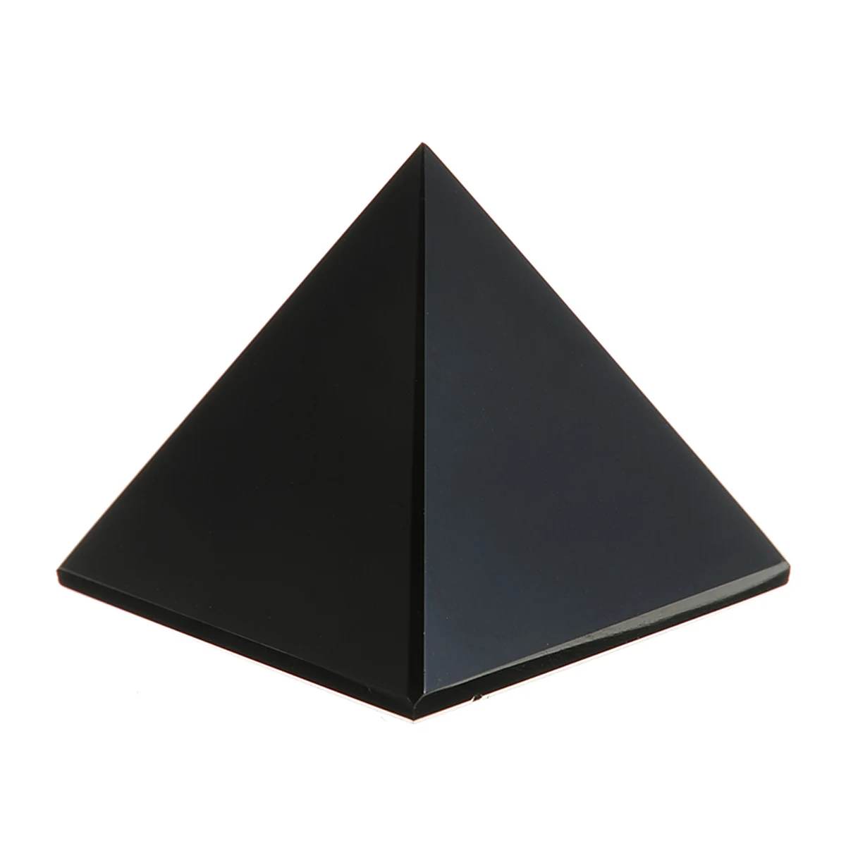 1pc Black Obsidian Pyramid Natural Reiki Energy Pyramid Crystal Protective Healing Stones Crafts For Home Dector