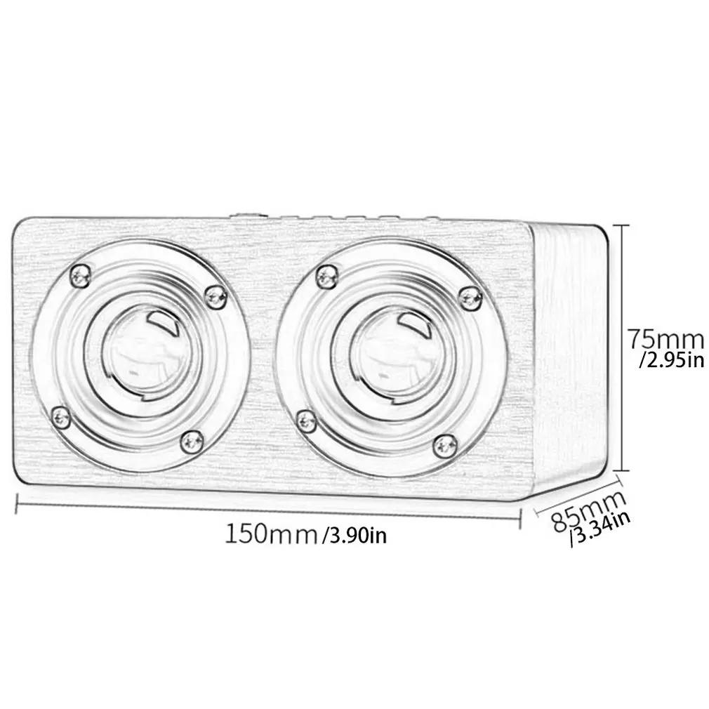 W5 Деревянный беспроводной мини двойной динамик Портативный hifi шок бас домашний динамик для мобильных телефонов 2200 мАч