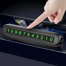 Ambientador de coche luminoso, tarjeta de número de teléfono automática para Kia Rio 3 4 K2 K3 K5 K4 Cerato Soul Forte Sportage R SORENTO Mohave OPTIMA