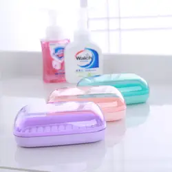 Прямоугольная пластиковая мыльница конфетного цвета напрямую от производителя продажа Оптовая продажа двухслойная подставка для мыла