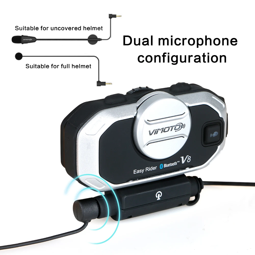 Rider vimoto V8 шлем Bluetooth английская версия легкая гарнитура мотоциклетные стерео наушники для мобильного телефона и gps 2 способ радио