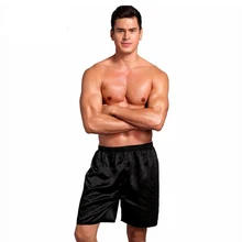 European USA Shorts Sleepwear Summer Soft Tinted Silk Pants Solid Color Flat Pants Loose Summer Beach Pants Family Pyjamas Male European USA Shorts Sleepwear Summer Soft Tinted Silk Pants Solid Color Flat Pants Loose Summer Beach Pants Family Pyjamas Male