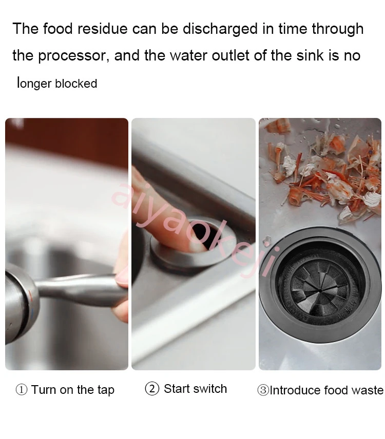 MIUI Continuous Feed Garbage Disposal With Sound, 52 OFF