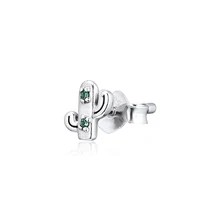 Signature ME My Lovely кактус одиночные серьги-гвоздики 925 пробы-серебро-ювелирные изделия