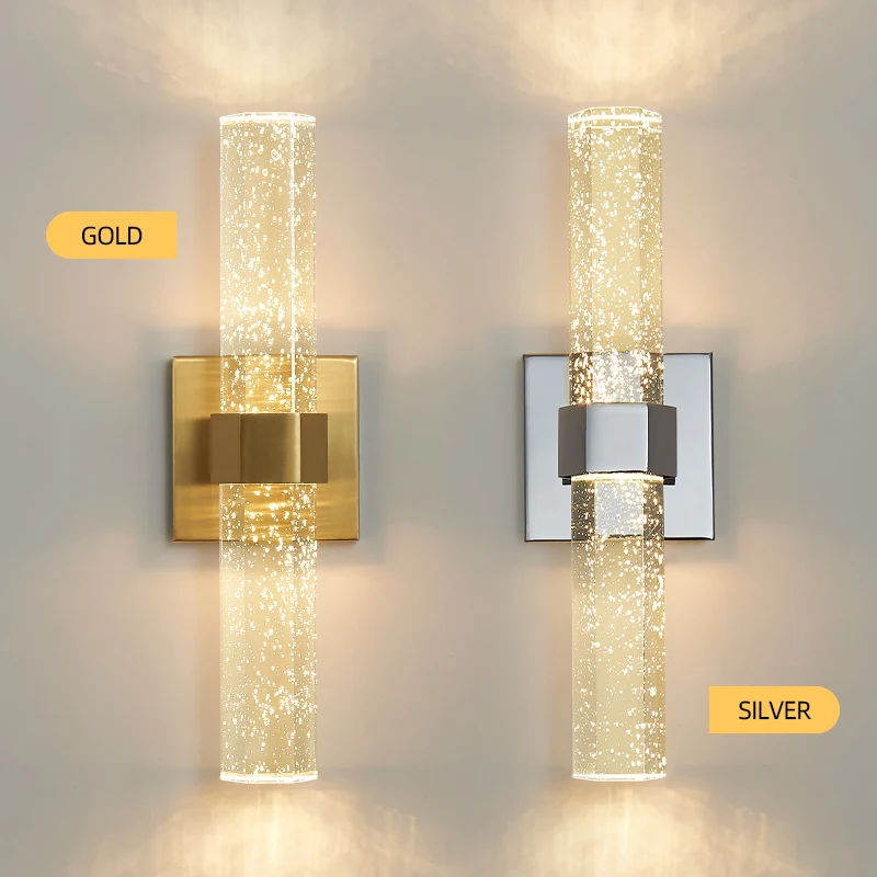 Modern Transparent Gold LED Wall Lamp 6 Modern Transparent Gold LED Wall Lamp 6