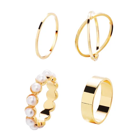 Metal Geometry Circular Punk Rings Set Opening Index Finger Accessories Buckle Joint Tail Ring for Women Jewelry Gifts