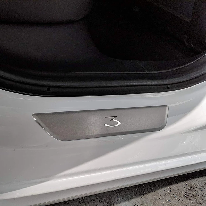 

Stainless Steel Door Sill Protector , for Tesla Model 3 Rear Door Sills Wrap Kit Protection (Set Of 2)