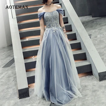 

Spring Autumn Dress Women 2020 Elegant Sexy Strapless Lace Long Dress Vintage Plus Size Patchwork Chiffon A Line Party Dress