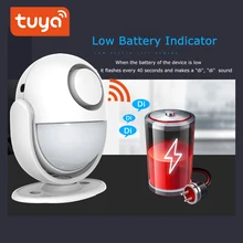 Détecteur de mouvement PIR, wi-fi, 100db, système d'alarme domestique, fonctionne avec l'application IFTTT Smart Life, avec batterie intégrée