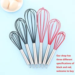 Large silicone whisk Stainless steel handle Baking utensil Hand whisk Creative Whisk Household cake egg whisk Kitchen mixer