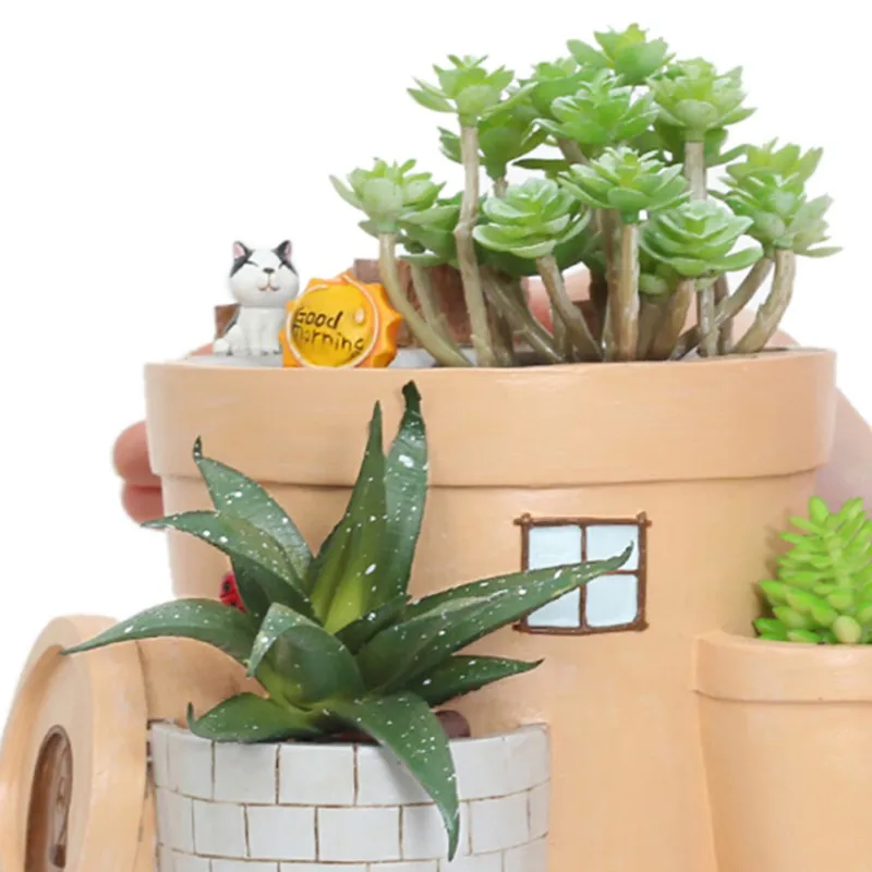 Resina Vaso di Fiori Fioriera giarino Piante Succulente Mordern строительство и животные горшки для растений macetas горячая Распродажа 2017 Новинка