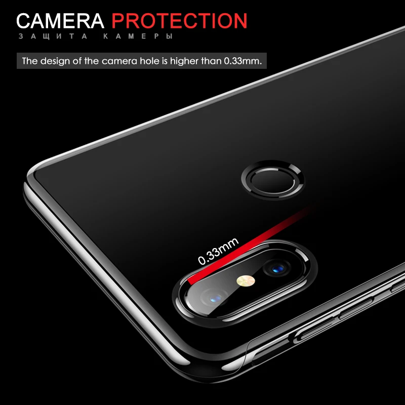 Роскошный чехол с покрытием для Xiaomi Mi Mix 3 4G 2 в 1 прозрачная задняя Жесткая Крышка