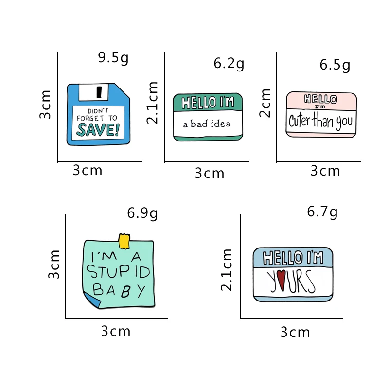 Cute Note Brooches Daily Plan Save Paper Memo Message Icon Lapel Enamel Pin Funny Cartoon Pins For Women Men Shirt Badge Jewelry