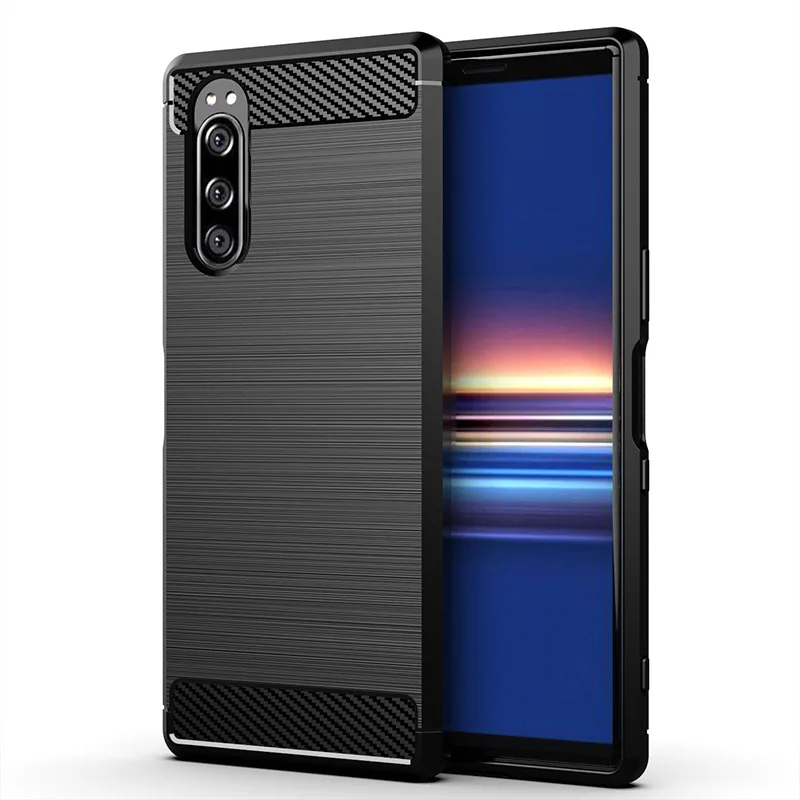 Для Xperia 5 чехол из мягкого углеродного волокна противоударный чехол бампер полная Защита силиконовый чехол для sony Xperia 5