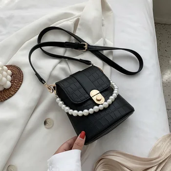 

Pattern Leather Crossbody Bags For Women 2020 Fashion Small Solid Colors Shoulder Bag Female Handbags And Purses With Handle New