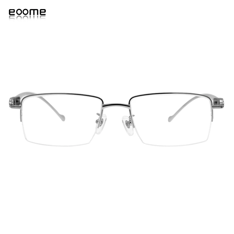 

eoome Classical Design Men and Lady Eyewear High Quality Metal half frame optical fast delivery Can Make Lens With Free Case