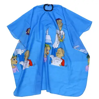 

1pc Professional Children Barbers Hairstylist Hairdressing Printed Waterproof Non-Sticky Hair Cutting Gown Cloth Cape
