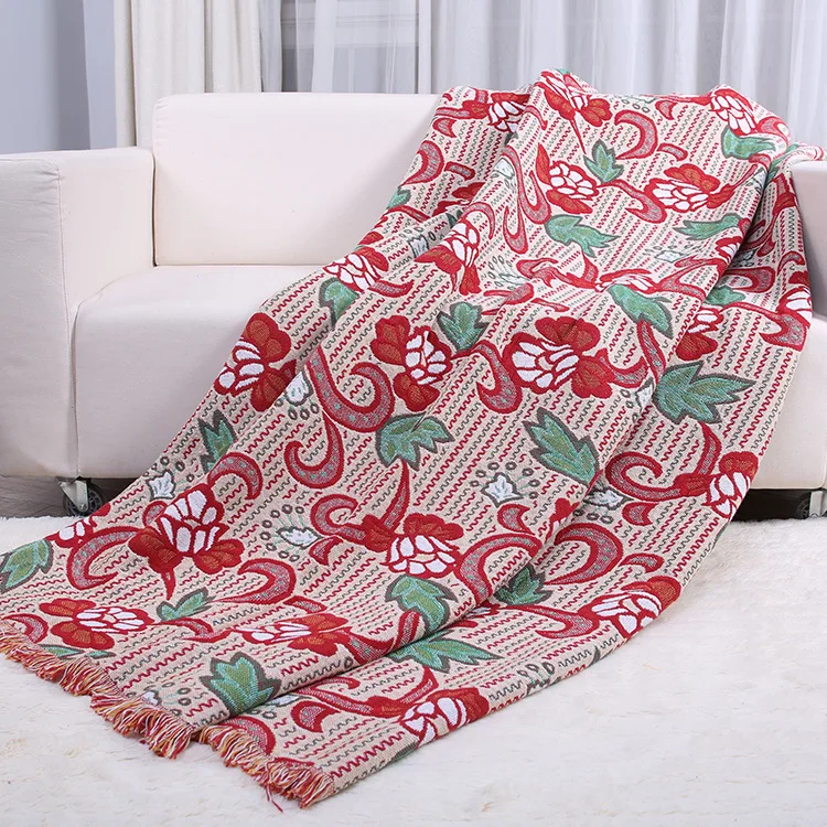 

Dulcis European Style Foreign Trade Pure Cotton Thread Blanket Three Layer Thick Sofa Cover Double-Sided Bed Cover Sofa Cover