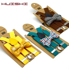 

Baby Kids British Style Suspenders and Bow Tie Set Boys Braces Bowties Girls Tirantes Popular Three Clip Suspenders Elasticity