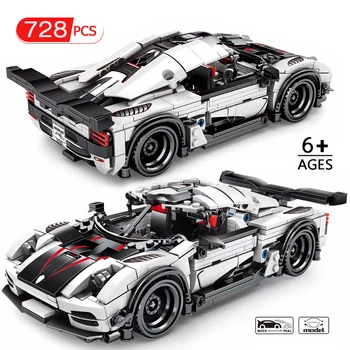 

728pcs City Super Racing Car Building Blocks Compatible Technic Racer Sports Cars Bricks Toys for Boys Children