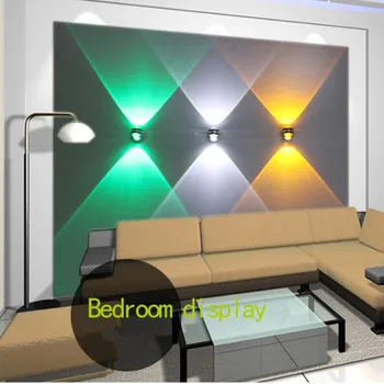 

Colorful Double-headed Crystal Wall Lamp Creative TV Background Wall Bedside Corridor Aisle Lamp Party Light Decor Wall Lamp