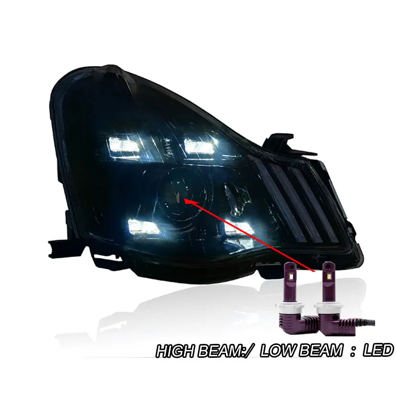 Автомобильный Стильный чехол на голову для Nissan Sentra фары 2008- СВЕТОДИОДНЫЙ Nissan Sentra фары DRL Двойной Луч би-ксенон HID - Цвет: LED